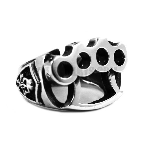 Stainless Steel Ring Skull Boxing Glove Ring SWR0436 - Click Image to Close